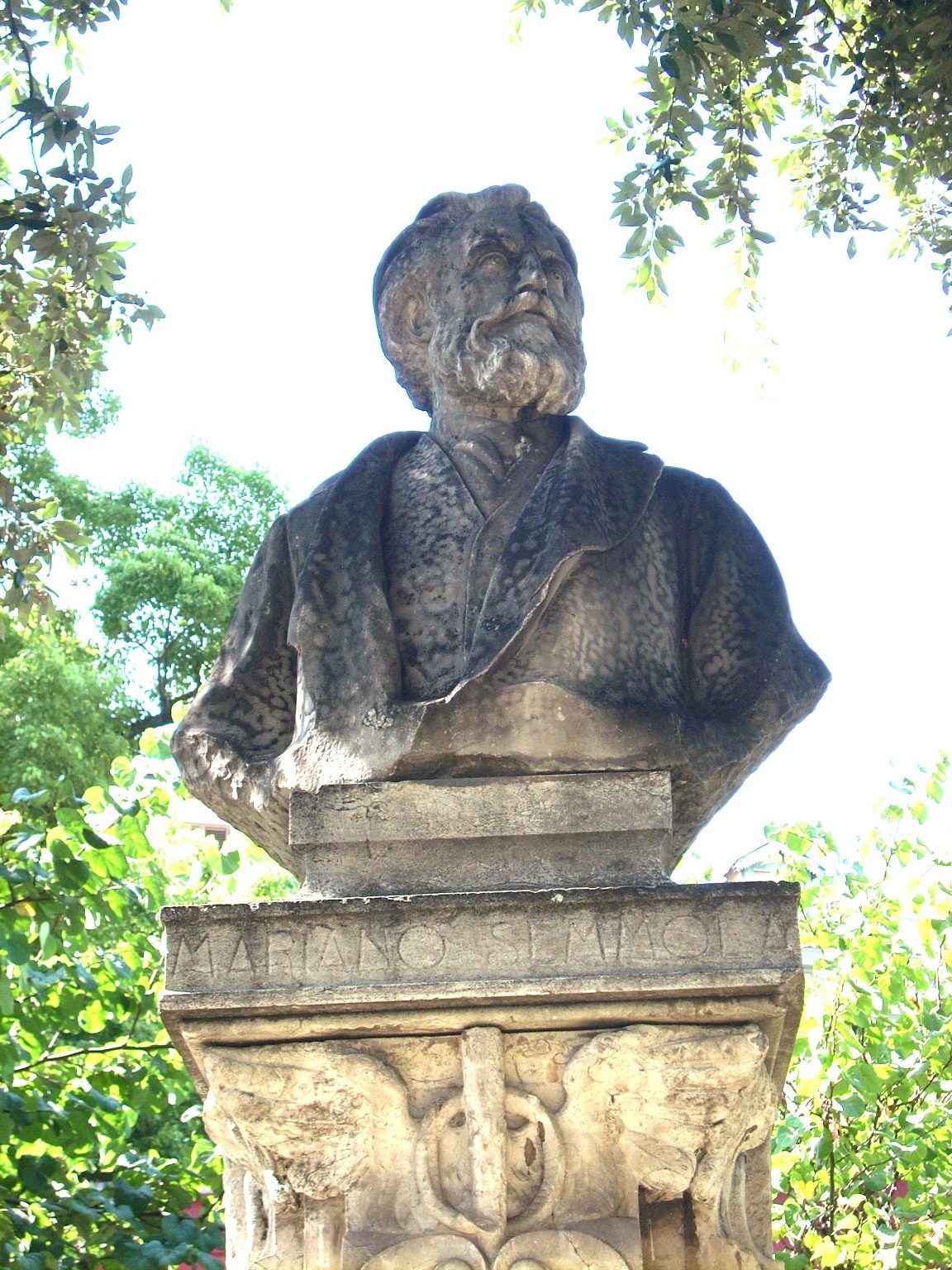Mariano Semmola s bust, Piazza Cavour, Naples - 02.JPG